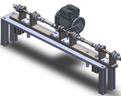 Automatic conveyor belt cleaning system.