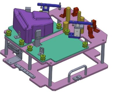 Fixture for side mirrors assembly.