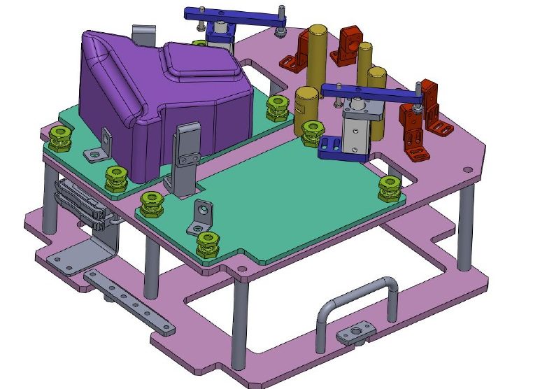 Fixture for side mirrors assembly.