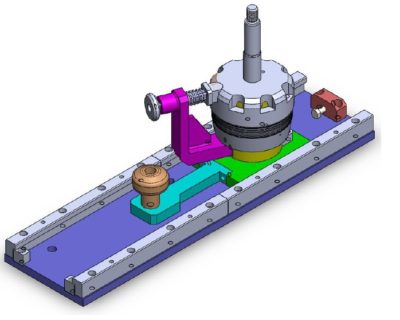 Rotor angle inspection gauge.